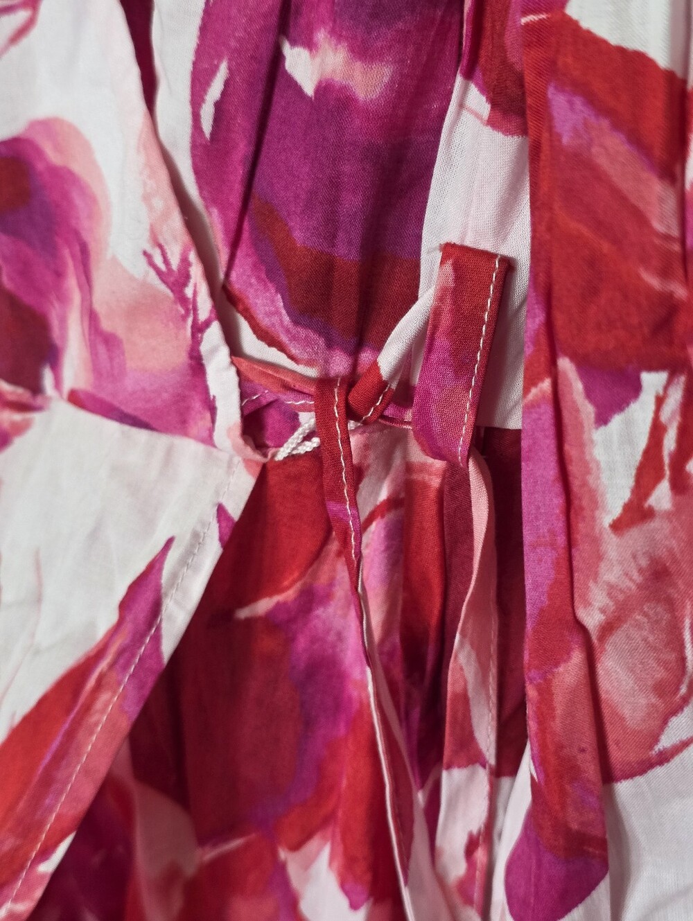 NWT Calvin Klein Pink Floral Wrap Maxi Dress Size 4 Wedding Guest Party - Picture 6 of 10